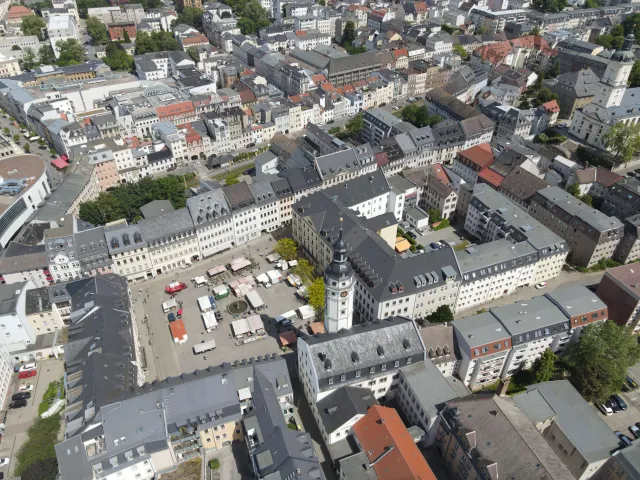 Der Geraer Markt und der Kernbereich der Innenstadt