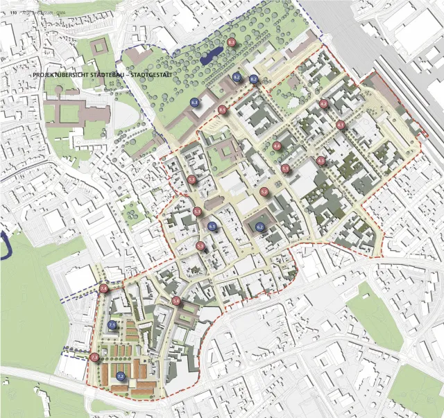 Fulda: Kernbereich Lageplan