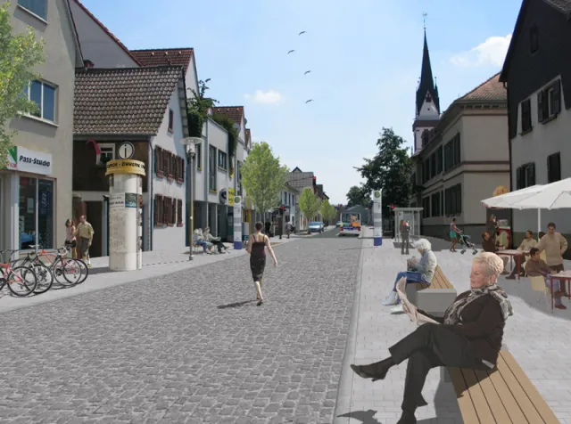 Groß-Zimmern: Ortsmitte (Visualisierung)