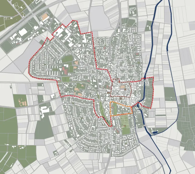 Groß-Zimmern: Untersuchungsgebt des <abbr>IHK</abbr> (rot umrandet)