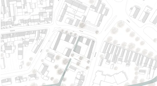Celle. Siegerentwurf Lageplan (Lorenzen Architekten)