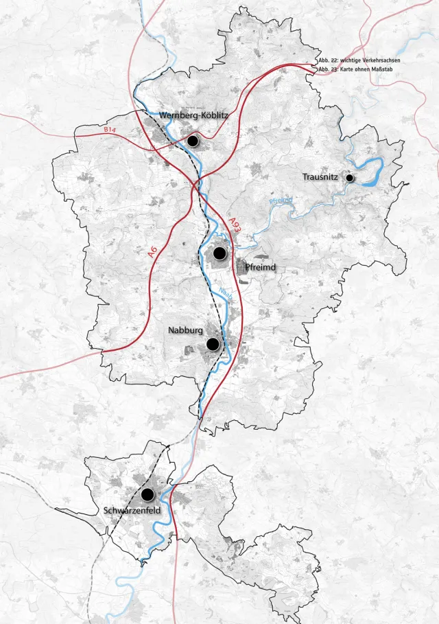 Oberes Naabtal: Lageplan