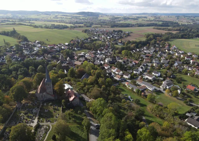 Blick auf Gesees aus östlicher Richtung