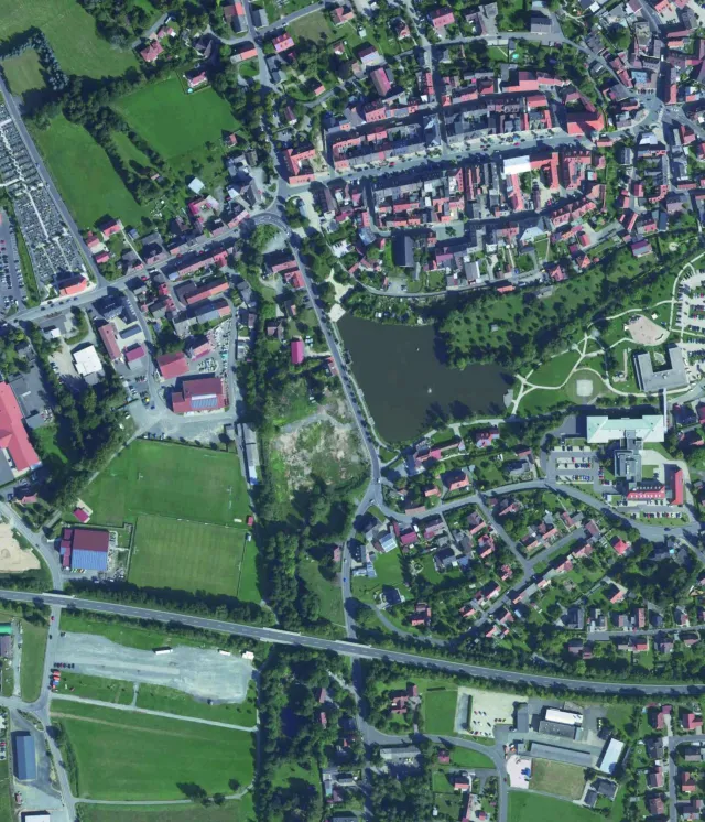 Kemnath mit Wettbewerbsgebiet / Luftbild