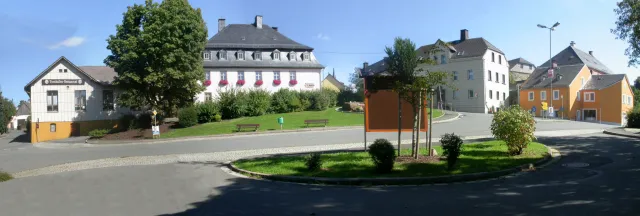 Markt Sparneck: Panorama Mühlteichplatz