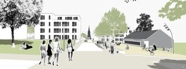 Ulm: Blick in die Bewegungsachse
